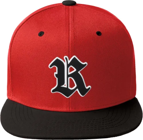 Vista 963 de Daxton Gorra clásica con visera de billete plano con letras del alfabeto inglés antiguo de la A a la Z