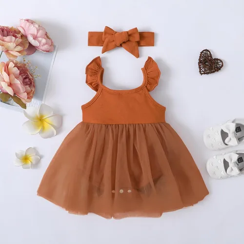 Vista 2 de OPAWO Vestidos negros para niña de flores para boda, vestido de Halloween, vestido de tul de encaje 3D satén princesa vestido de fiesta de bebé