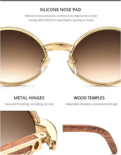 Vista 3 de HEPIDEM 100% Really Buffalo Horn Lujo 720pcs Diamantes BUffs Gafas de sol 7550179