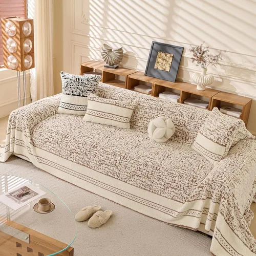 Vista 98 de ROOMLIFE Manta de sofá estilo azteca boho para sillones de 2/3 cojines, fundas de sofá lavables y antideslizantes aptas para mascotas, protector