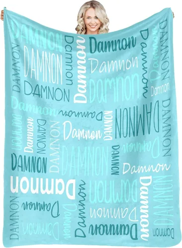 Vista 24 de Mantas personalizadas con nombres, regalos para bebés, niñas y niños, manta personalizada de vellón suave y sherpa con nombre para niños y adultos