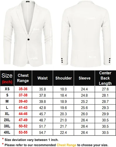 Vista 6 de COOFANDY Blazer casual de lino para hombre, ligero, ajuste regular, chaqueta deportiva con un botón