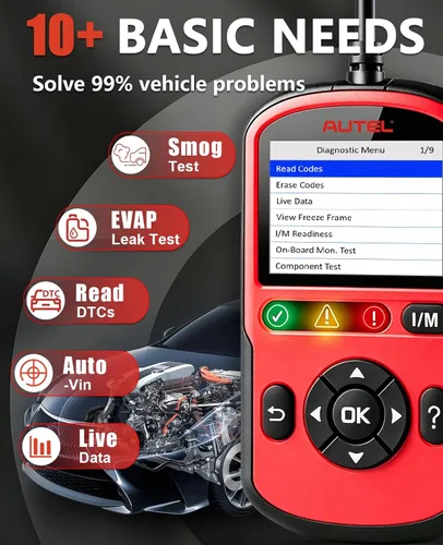 Vista 7 de Autel OBD2 Scanner AutoLink AL549: Lector de códigos de motor 2025, herramienta de diagnóstico ABS, prueba universal de batería y alternador