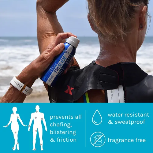 Vista 2 de TRISLIDE Lubricante de pulverización continua antirozaduras para la piel, protección contra la fricción del cuerpo, evita ampollas y rozaduras