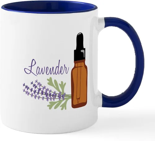 Vista 15 de CafePress Tazas de flores de lavanda 11 oz (11.0 fl oz) Taza de café de cerámica Blanco