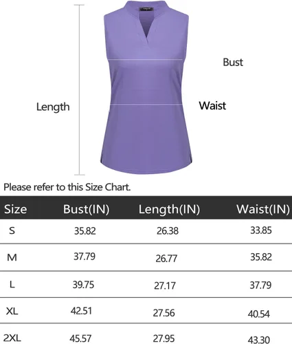 Vista 6 de Polo de golf sin mangas para mujer, camisetas deportivas ligeras para tenis