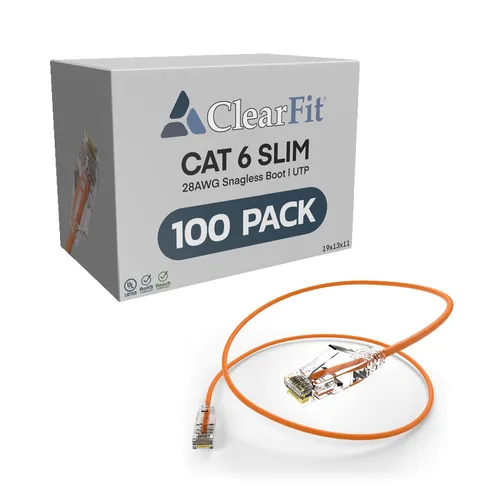 Vista 74 de UNC Group - Paquete de 10 cables de conexión Ethernet Cat6 28AWG de 1 pie, red, arranque transparente, Internet Cat 6, clasificación para centro