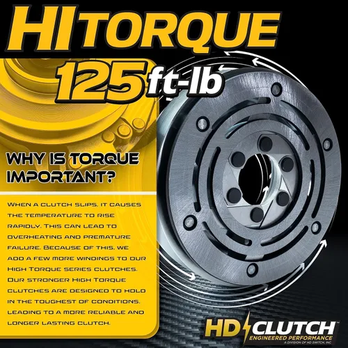 Vista 2 de HD Switch 105-2635 Polea Billet HiTorque 125ftlbs Embrague PTO compatible con Exmark Vantage Toro Proline Snapper 3036325 Ogura 54-3200 55-7410