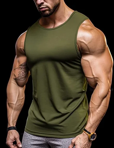 Vista 2 de COOFANDY Paquete de 3 camisetas sin mangas de entrenamiento para hombre, para gimnasio, culturismo, fitness, muscular, camisetas