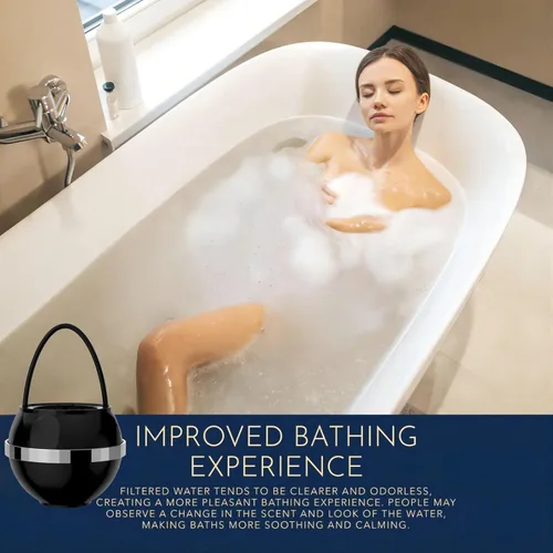 Vista 6 de Filtro de baño para bañera, filtro de agua Kinder para bañera, suavizante de agua dura para eliminar el plomo, el cloro y el flúor, mejorar