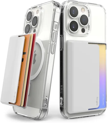 Vista 12 de Ringke Soporte magnético para tarjetas de ranura lateral [compatible con MagSafe Wallet] Cartera ligera y rígida para teléfono celular, accesorios