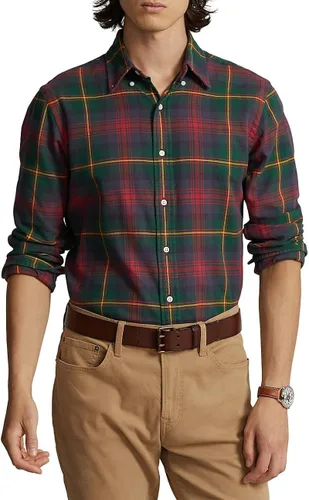 Vista 25 de POLO RALPH LAUREN Men's Classic Fit Plaid Oxford Shirt Blanco básico