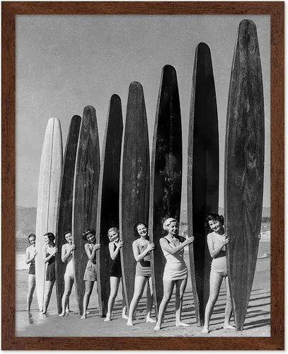 Vista 45 de Poster Master Póster clásico costero, impresión acuática vintage, regalo para artistas, amigos, atrapa las olas, surfistas en el mar, playa, costa