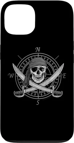 Vista 7 de Pirate Skull and Cutlasses Compass Distressed Case for iPhone 17