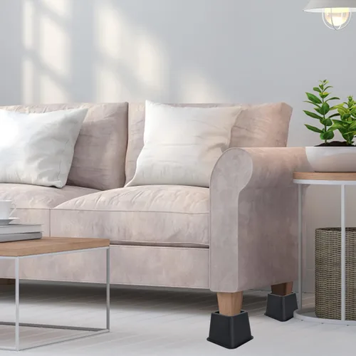 Vista 7 de BTSD-home Elevadores de cama de 3 y 6 pulgadas, elevadores de muebles resistentes para sofá, ideal para almacenamiento debajo de la cama