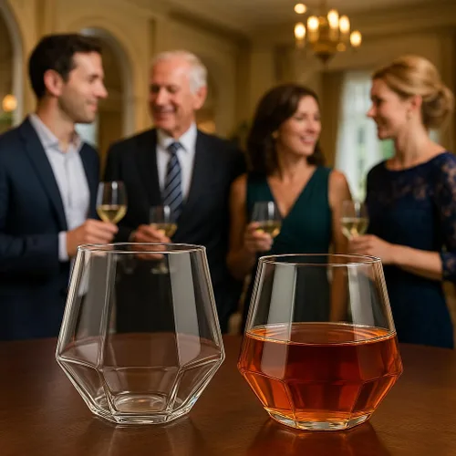 Vista 8 de Oojami Paquete de 40 copas de vino de plástico desechables de 12 onzas con Transparente