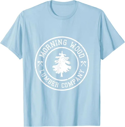 Vista 31 de Camiseta de madera de la mañana cómica Lumber Company Tee T-Shirt Negro