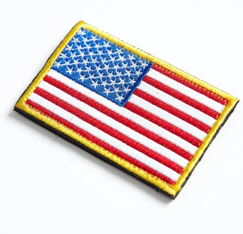 Vista 3 de stidsds Paquete de 2 parches bordados con la bandera de Estados Unidos de Alabama Alabama, bandera de Estados Unidos, bandera de Estados Unidos