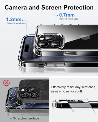 Vista 464 de HOOMIL Funda para iPhone 7 Plus/iPhone 8 Plus de 5.5 Pulgadas, sin amarillamiento, protección contra caídas, cubierta trasera dura transparente