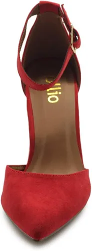 Vista 3 de Ollio - Zapatos de mujer con puntera en punta y correas de tobillo para tacón grueso H95
