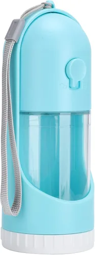 Vista 5 de Botella de bebida plegable para mascotas, dispensador de agua portátil para perros y gatos, taza de viaje telescópica con botón de bloqueo de agua