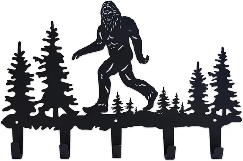 Vista 15 de Ganchos de Abrigo de Metal con Oso Arte de Pared Decorativo - Colgadores de Oso y Portallaves - Ganchos con Temática de Animales Decoración Dulce