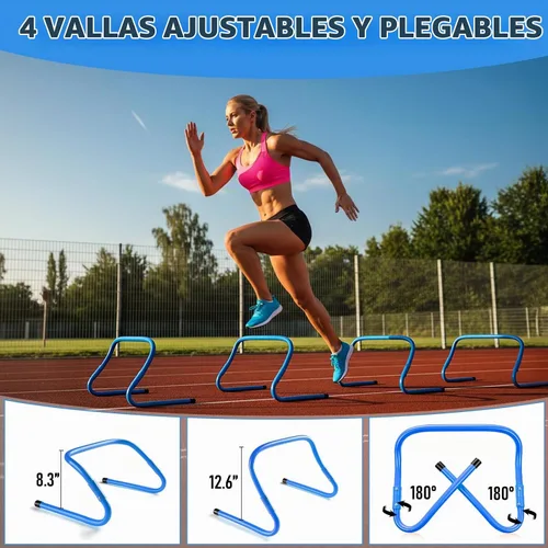 Vista 4 de Agility Ladder,Soccer Training Equipment Set,Speed & Agility Training Azul