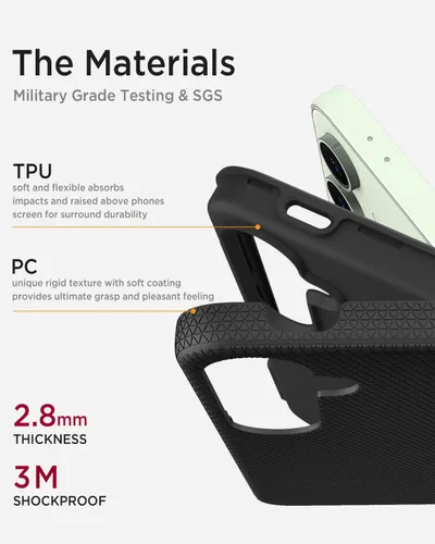 Vista 5 de Miimall Funda delgada para Samsung Galaxy S24 mate, doble capa de policarbonato resistente y TPU [10 pies a prueba de caídas militares]