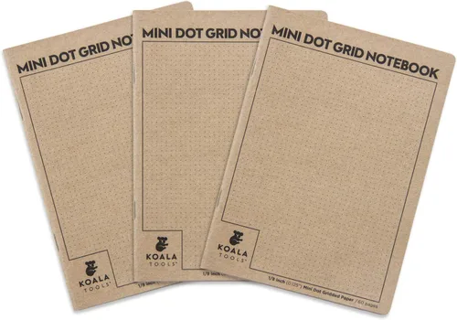 Vista 24 de KOALA TOOLS Mini cuaderno de papel cuadriculado 5" x 7", 60 pp. - Juego de cuadernos de campo cuadriculado, cuadrícula y gráficos - Para uso