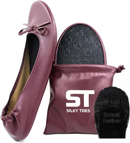 Vista 28 de Silky Toes Zapatos planos plegables para mujer, zapatos de ballet para A-Negro