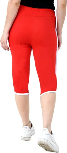 Vista 5 de Balaji_FAB_ Women's Relaxed Fit Cotton 34th Capri Pants Women's Combo Pack of Cotton Solid Capri and Lower Track Pants