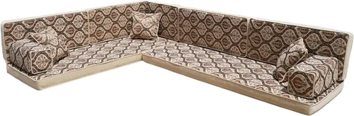 Vista 8 de arabicsofa Handmade Gray Modular Arabic Floor Sofa Set – Low Seating Majlis Sectional with Backrest Pillows for Living Room