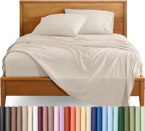 Vista 32 de Bare Home Juego de Sábanas Twin - Sábanas de Cama de Microfibra Ultra-Suave 1800 - Doble Cepillado - Bolsillos Profundos - Ajuste Fácil - Extra
