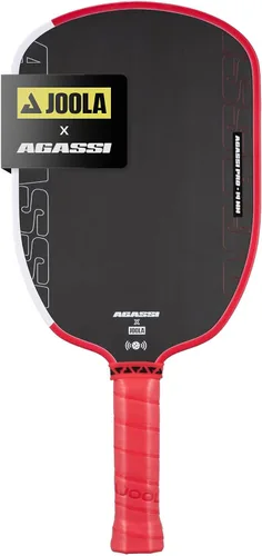 Vista 13 de Juego de JOOLA Agassi/GRAF Champion con palas de pickleball, bolas y bolsa con asa - Raqueta de pickleball arenizada - Forma Agassi con zona de Set