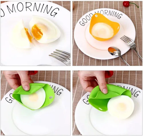 Vista 9 de Molde de tortilla de desayuno de silicona para huevo, para panqueques, herramienta de cocina, accesorios de cocina, Gadget Molde de huevo cocido