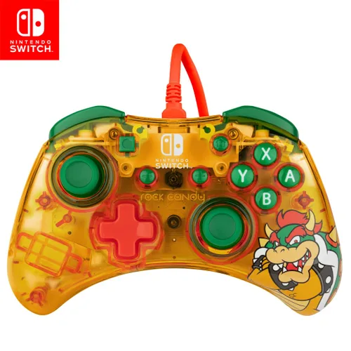 Vista 8 de PDP Gaming Rock Candy Wired Power Nintendo Switch Pro Controller, Officially Licensed Lite/OLED Compatible Gamepad, Super Mario Brothers - Bubblegum