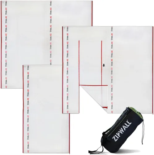 Vista 5 de ZipWall Panel ZipFast de 2.5 pies (paquete de 4)