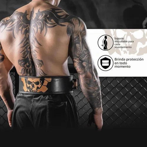 Vista 6 de MANUEKLEAR 4-Inche Lever Belt Weightlifting with Heavy Duty Buckle