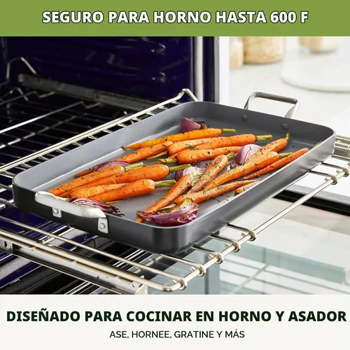 Vista 9 de GreenPan Valencia Pro - Sartén antiadherente de cerámica de doble quemador