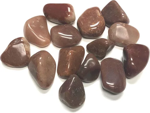 Vista 2 de Piedras de aventurina roja pulida, piezas grandes de 1 pulgada en bolsa de terciopelo (1 libra)