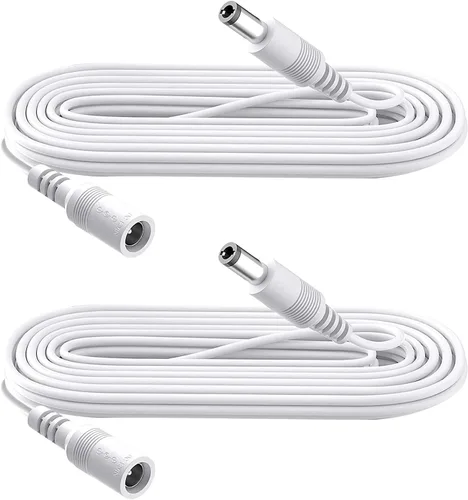 Vista 11 de Cable de extensión de alimentación CC de 3.3 pies, adaptador de corriente de 12 V/24 V, cable de extensión de 0.217 in x 0.083 in para cámara