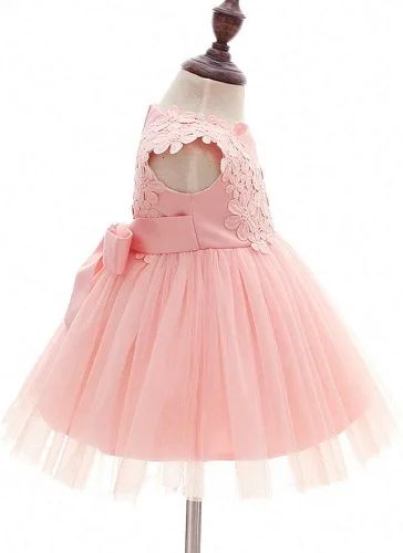 Vista 3 de Moon Kitty Vestido de niña para bautizo, vestido de niña de flores