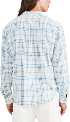 Vista 2 de Dockers Camisa de manga larga con cuello de banda para hombre