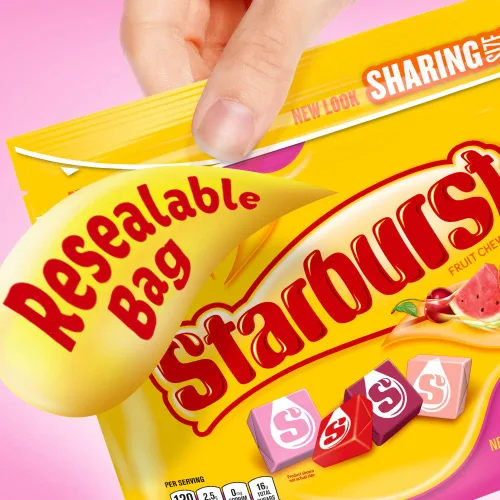 Vista 5 de STARBURST FaveREDS - Caramelos masticables de frutas, caramelos masticables, bolsa de tamaño compartido de 15.6 onzas (paquete de 2)
