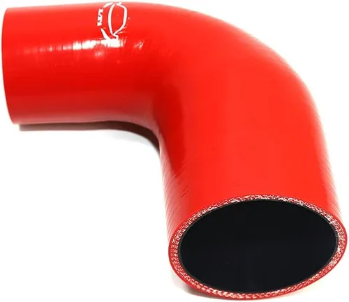 Vista 28 de Manguera de silicona reforzada de 4 capas de alto rendimiento de 2"-2.25" ID codo reductor acoplador de 90 grados para turbo/intercooler/tubería