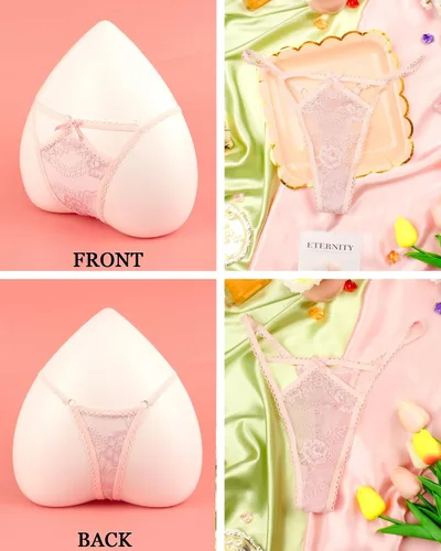 Vista 5 de Tanga en T para mujer, bragas de cintura baja, ropa interior sexy
