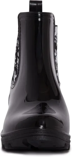 Vista 4 de Laura Ashley Botas de lluvia de goma de corte medio para mujer, botines impermeables ligeros para mujer