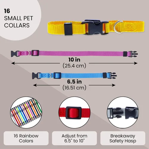 Vista 2 de Okuna Outpost Collares para cachorros, hebilla de liberación rápida, collar de identificación ajustable con código de color, 6.5-10 pulgadas