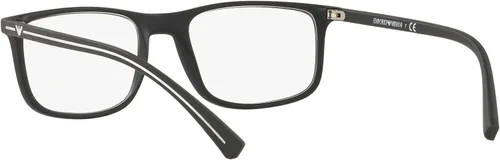 Vista 6 de Emporio Armani EA3135 - Lentes de sol cuadrados para hombre, goma negrolente demo, 2.165in, Lente de goma negraDemo