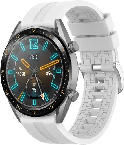 Vista 3 de Paquete de 3 correas de silicona para Huawei Watch GT Classic de repuesto (negro, blanco, naranja)